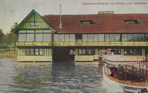 Fruitport Pavilion (Pamona Pavlion) - Old Post Card (newer photo)